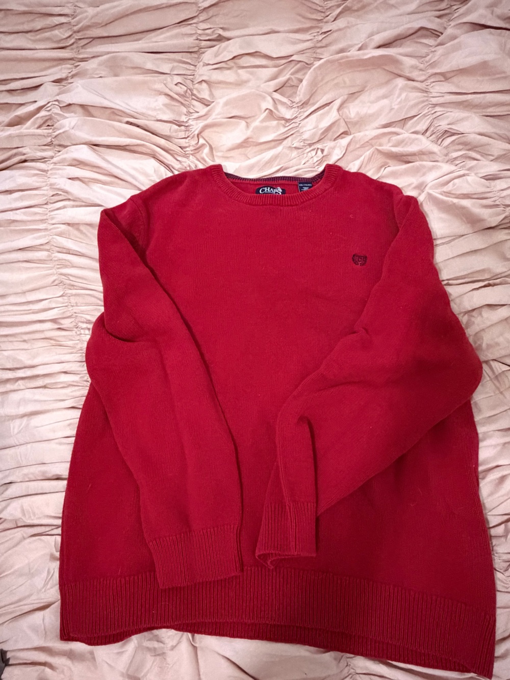 Chaps Men’s Red Crewneck Pullover Sweater